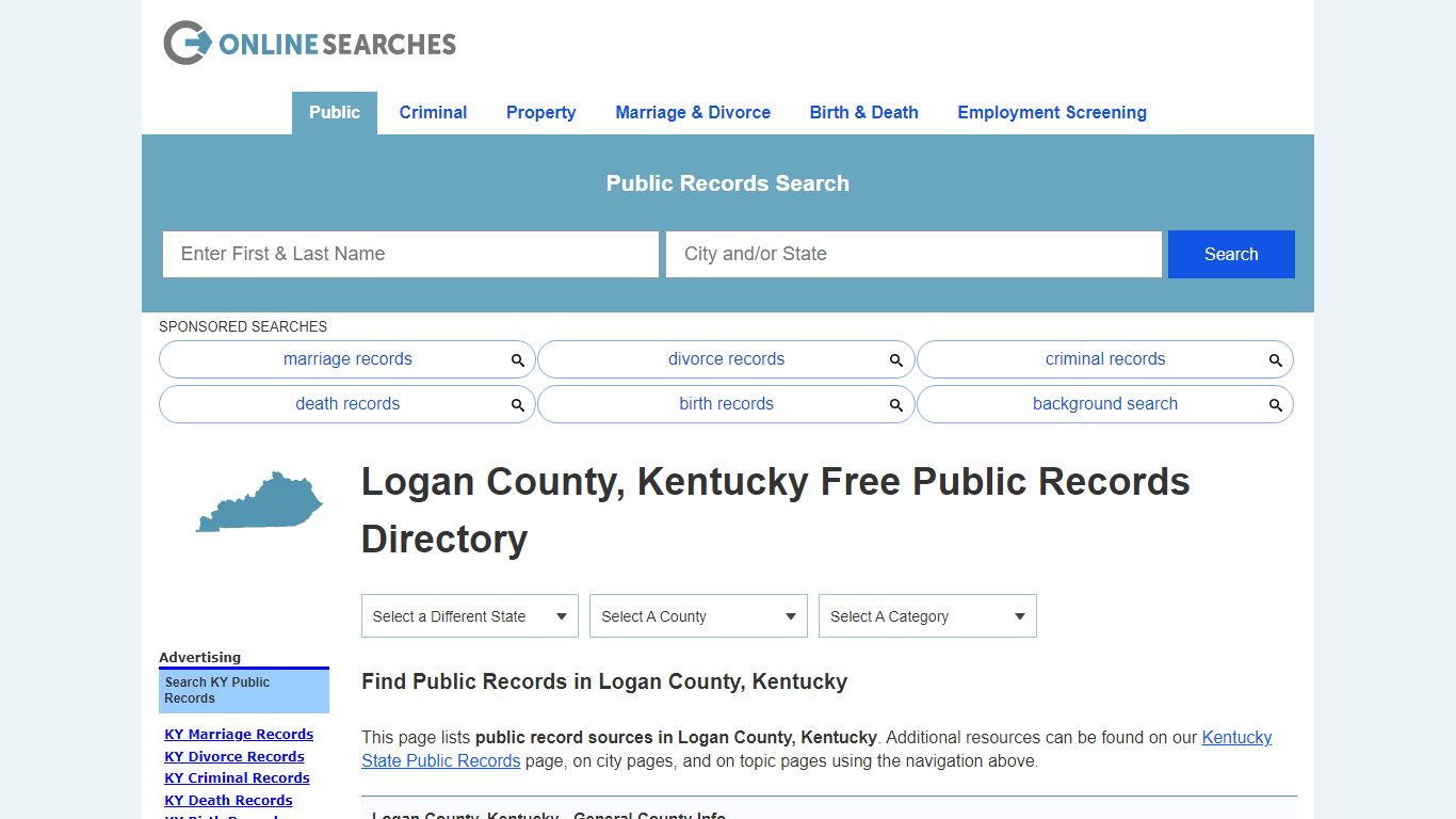 Logan County, Kentucky Public Records Directory